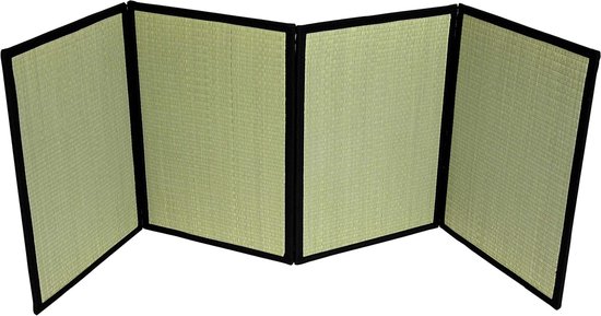 Vouwbare Tatami Mat - Vloermat Japans - Yoga Picknick Strand - Natuurlijk Rush Gras - 2 Meter Lang - Groen — afbeelding 4