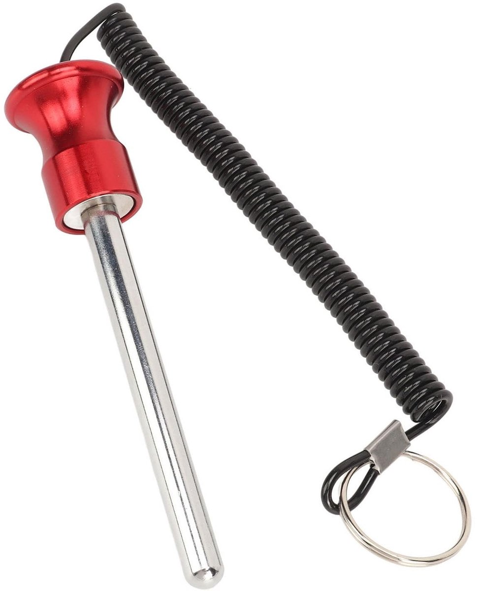 Dailygoods - Dailygoody - Gym Gewicht Stack Pin - Magnetische Gewicht Pin Selector - Veilig en betrouwbaar - Rood 8 mm 80 mm - Krachttraining Pins - Geschikt