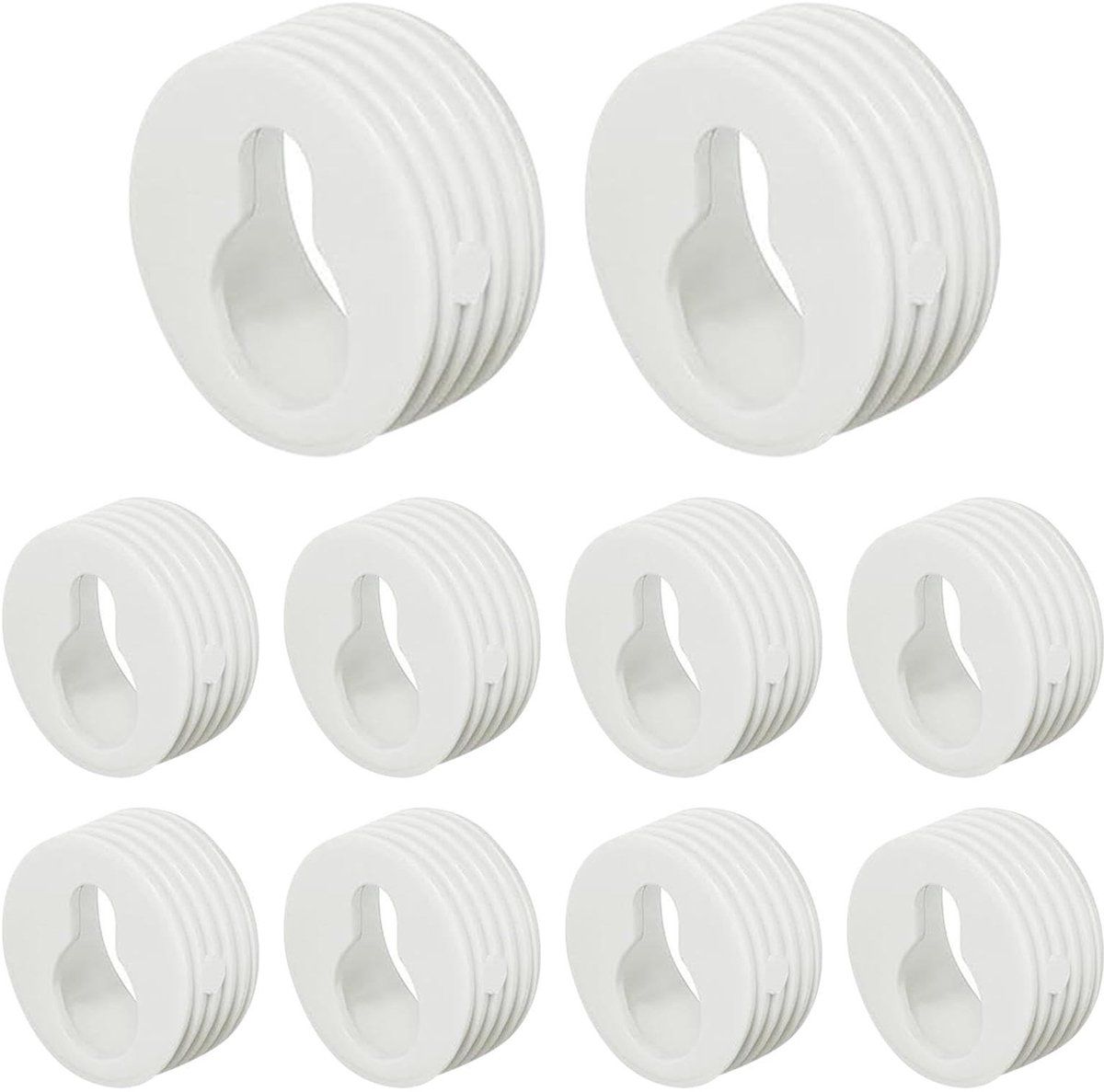 Dailygoods - Set van 10 Kunststof Kastophangers met Sleutelgat