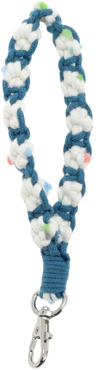 Dailygoods - Boheemse Stijl Bandsleutelhanger Gevlochten in Blauw