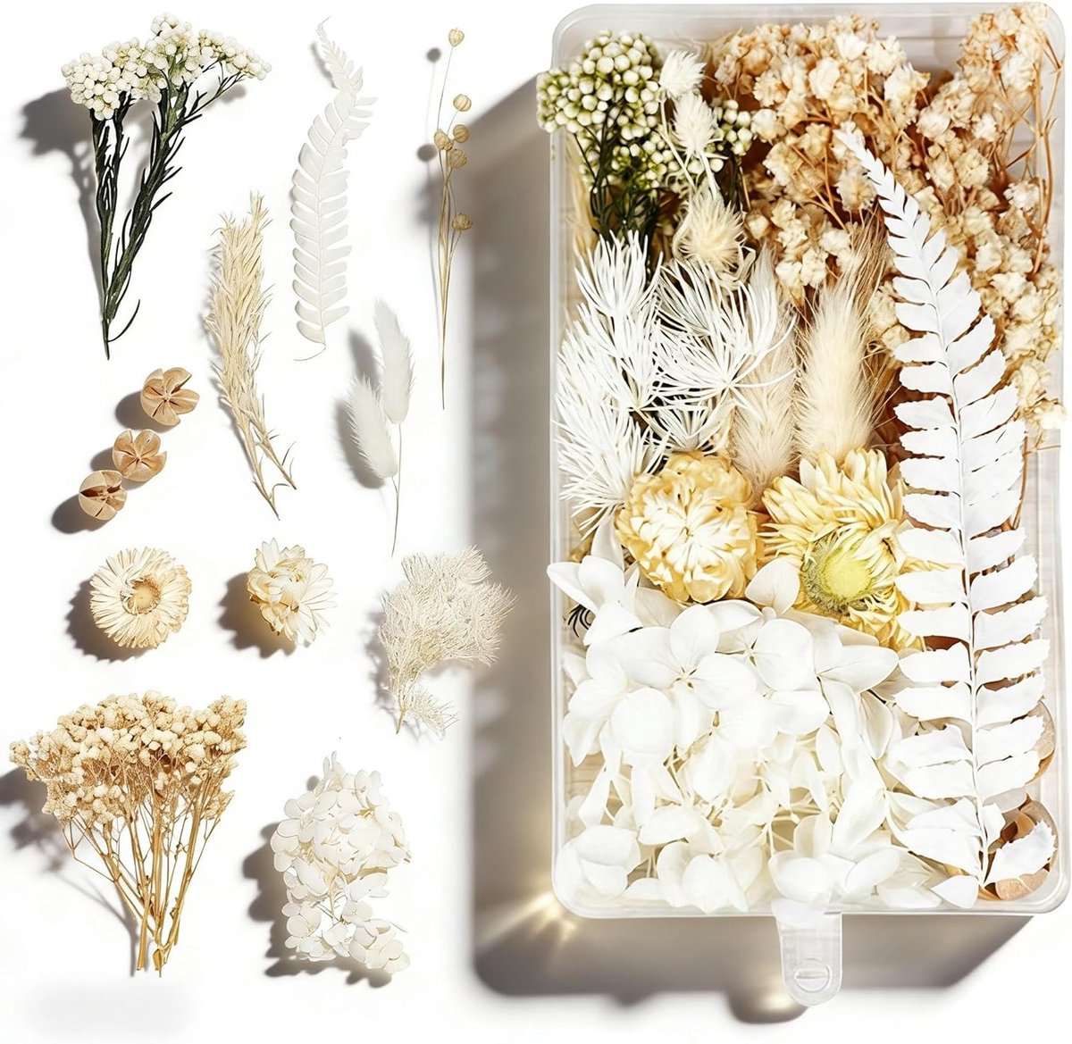 Droogbloemen voor epoxyhars - boeket voor scrapbooking en decoratie van kaarsenhouders en interieuraccessoires