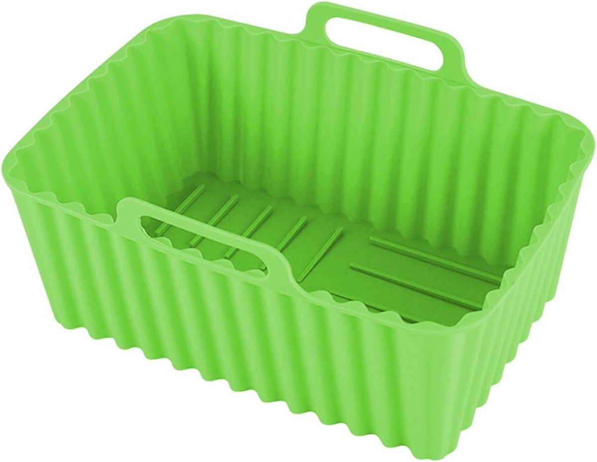 Friteuse Lade - Siliconen Pot - Schoon Koken - Herbruikbaar Accessoire - Groot - Groen