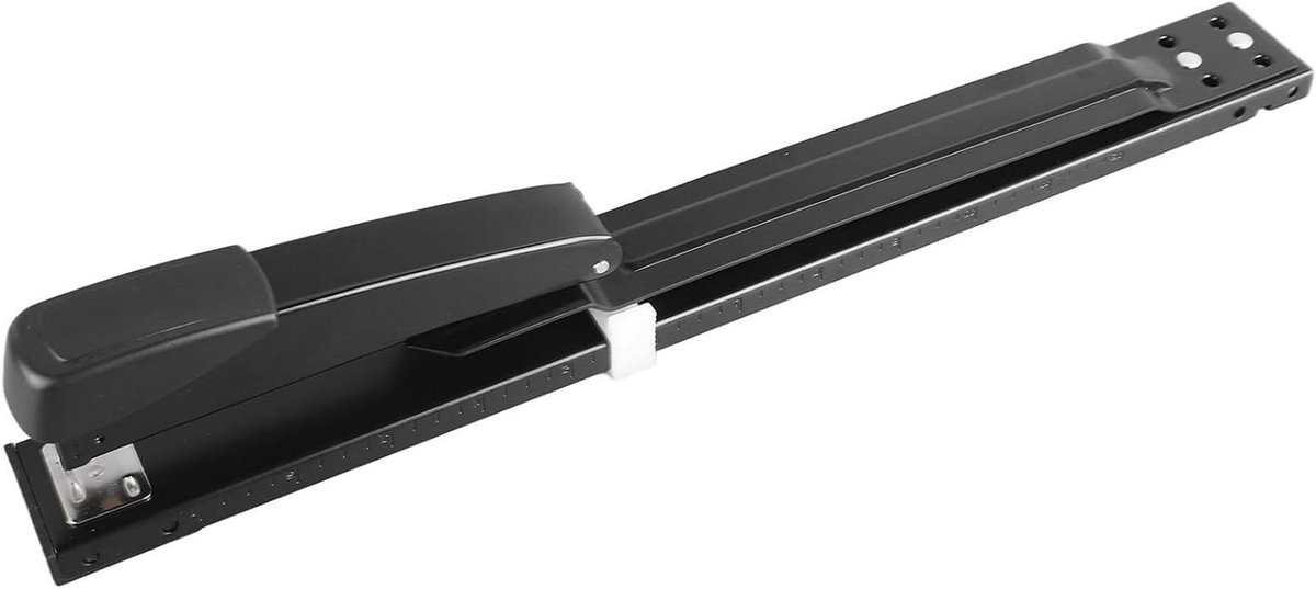 Nietmachine Lange Arm - Stevige Nietmachine - Kantoor Knutselwerk - Veelzijdige Functionaliteit - 40 cm Bereik - Zwart