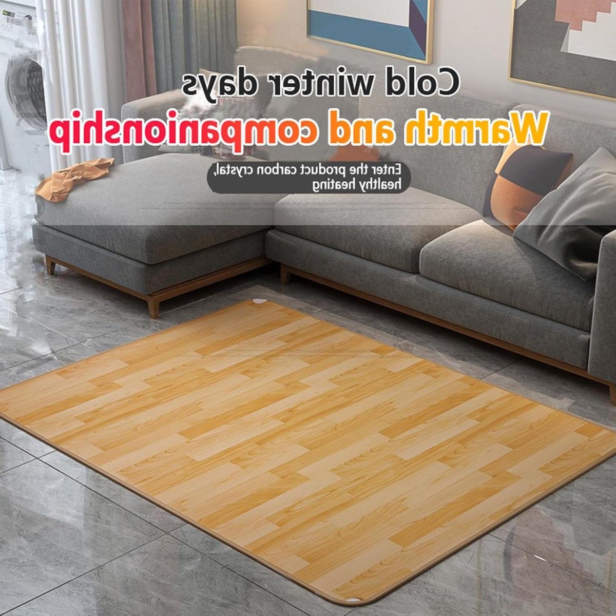 Verwarmd Tapijt - Elektrische Mat - Woonkamer Warmte - Energie-efficiënt Systeem - 100x200cm - A100x200cm