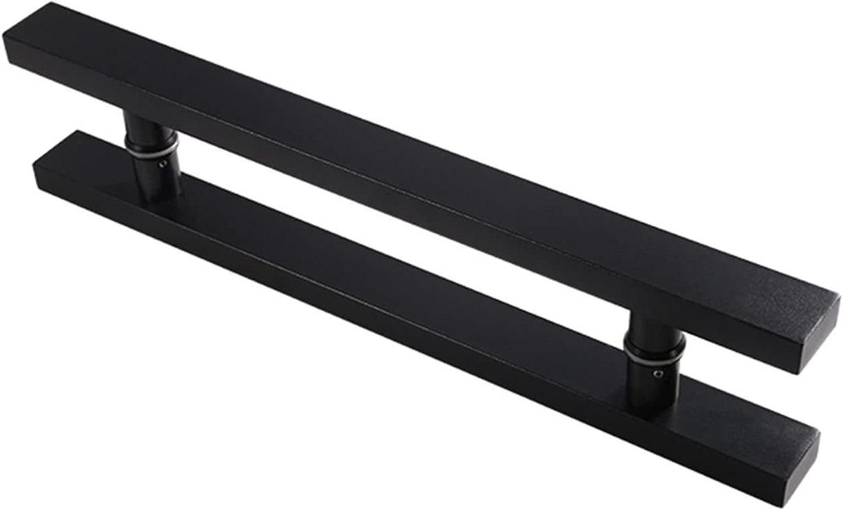 Badkamerdeurgreep Set - Douchedeur Knop - Glazen Deur - Roestvrij Staal - 200 mm - Zilver