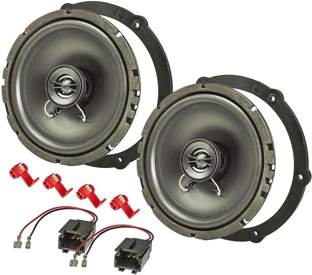 Auto Luidsprekerset - Coaxiaal Systeem - Verbeter Geluid - Voertuig Specifiek - 165mm DIN - Meerkleurig