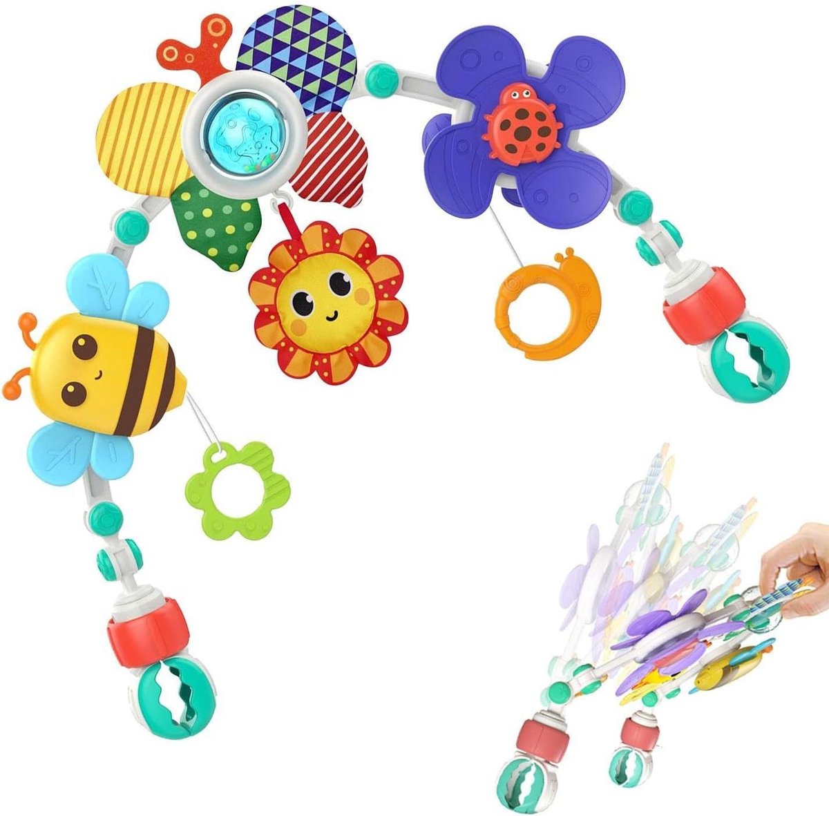 Speelboog Baby - Activiteit Boog - Baby Ontwikkeling - Vouwbaar Muzikaal Speelgoed - 32.7 cm - Bij