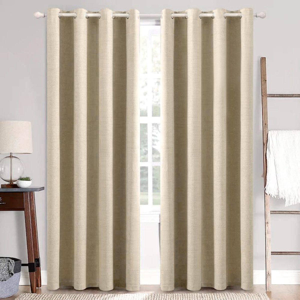 Cosensi - Dailygoods - Ondoorzichtige Gordijnen Set van 2 140 x 225 cm Taupe