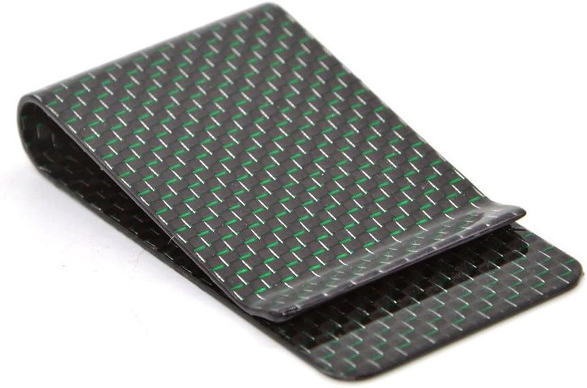 Stijlvolle Carbon Fiber Geldclip voor Zakelijke Mannen met Ruimte voor Bankkaarten en Munten