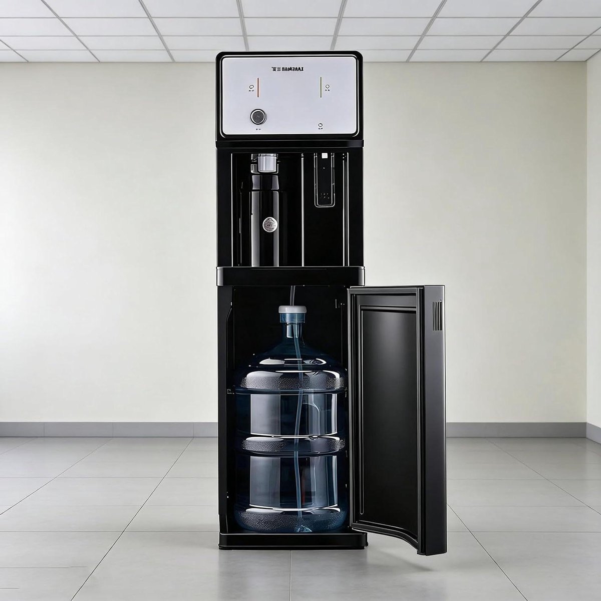 Waterkoeler Dispenser - Drinkfontein - Direct Water - Bodemladen Ontwerp - 103 cm Hoog - Zwart