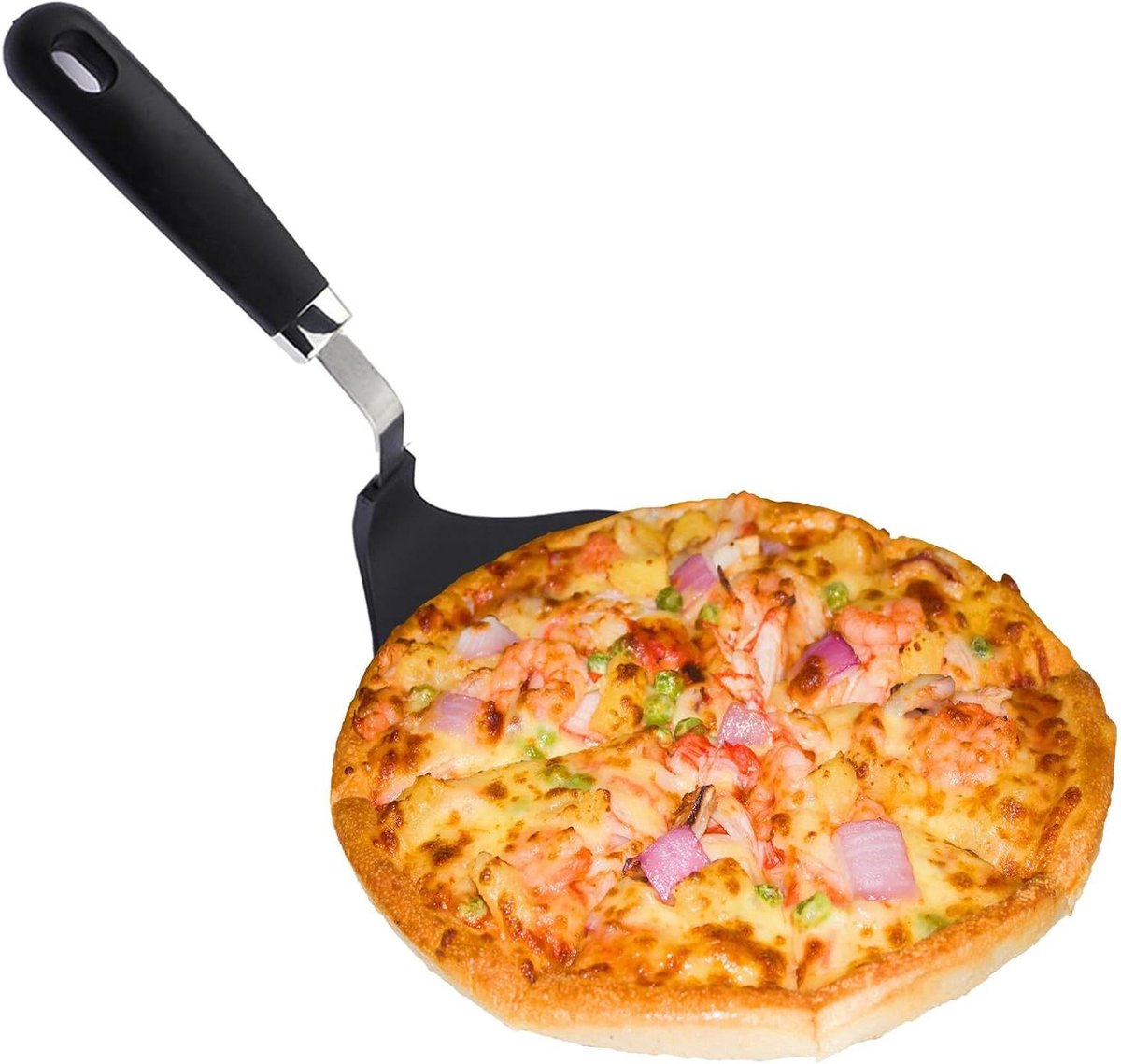 Pizza Schep - Pizzaspade Bak - Bakken en Grillen - Hittebestendig Handvat - 35x15cm - Zilver