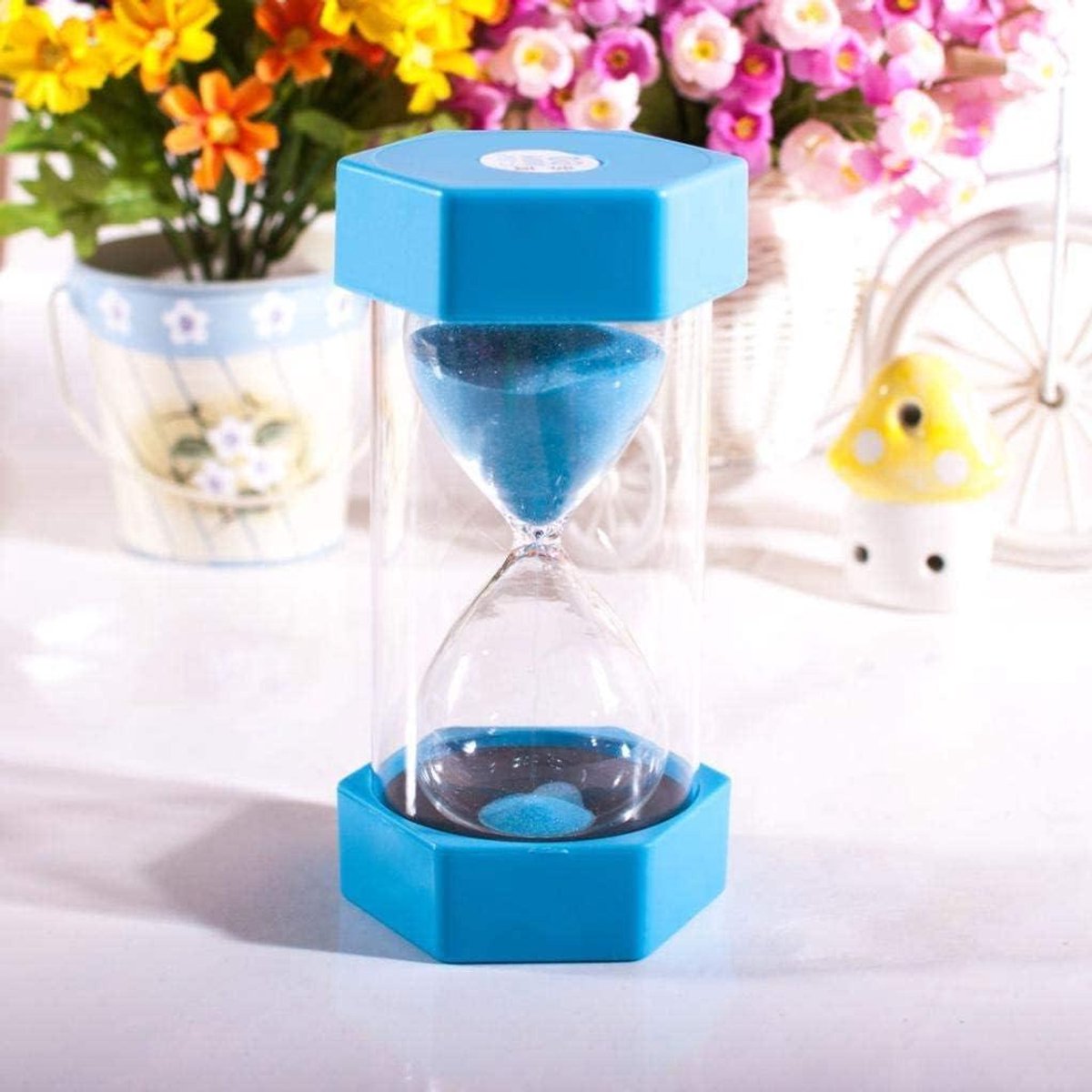 Zandlopers - Kookwekker Timer - Koken Spelen Sport - Decoratief Design - 16x8.2 cm - Hemelsblauw