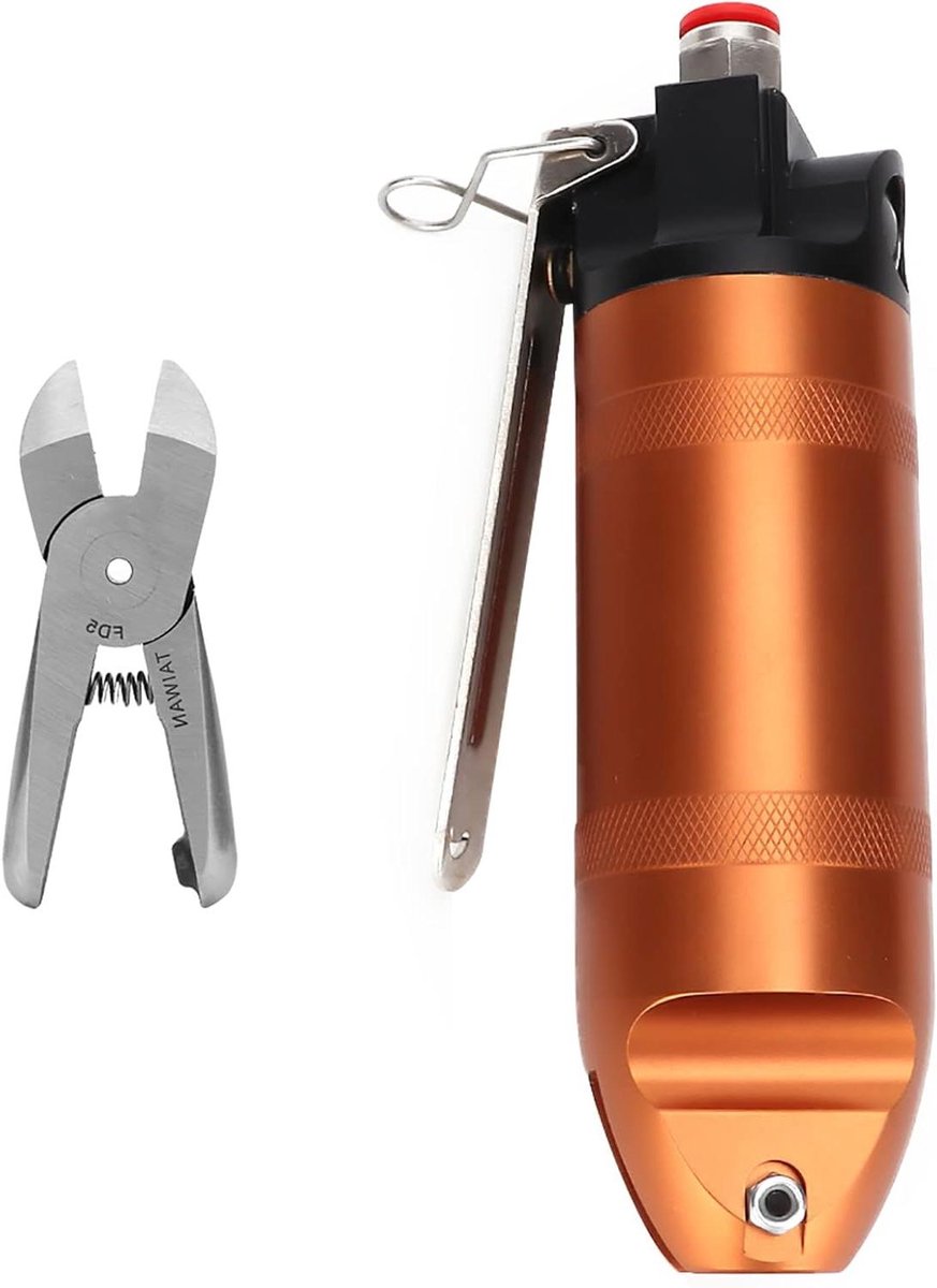 Pneumatische Schaar - Luchttang Knipgereedschap - Precisie Knipwerk - Gelegeerd Staal Kop - 8x5mm Leiding - Grijs