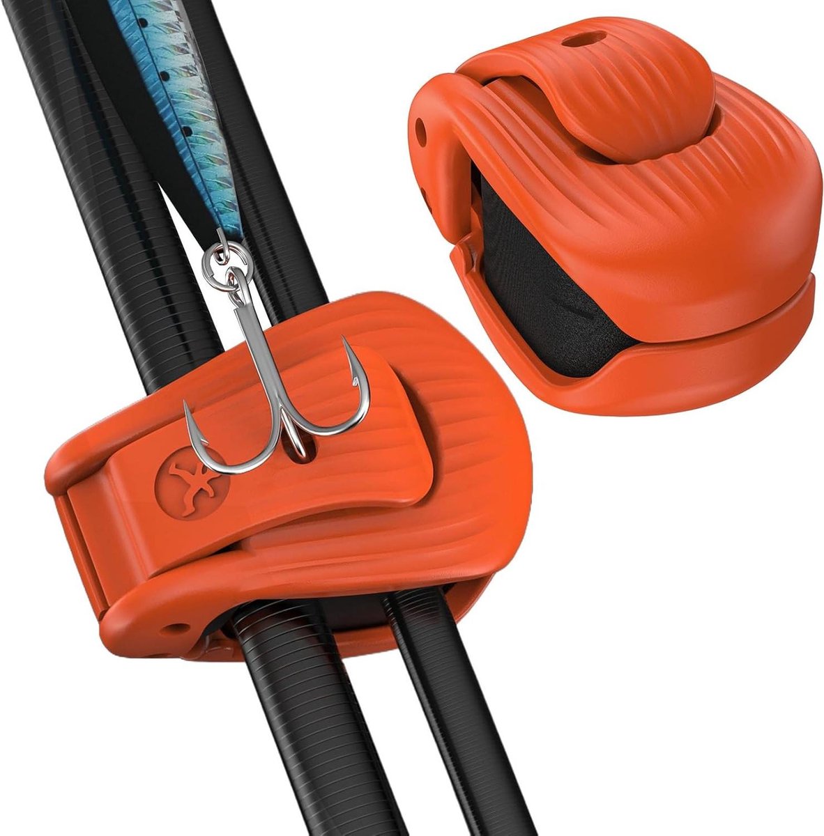 Vishengel Clips - Hengel Accessoires - Vissen Organiseren - Antislip Klem - 2 Stuks - Oranje