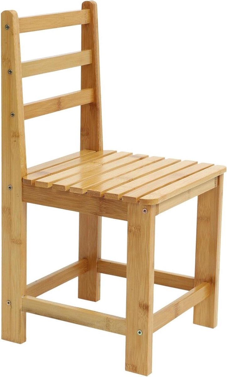 Houten Kruk - Bamboe Opstapje - Zindelijkheidstraining - Lichtgewicht Verplaatsbaar - 50 cm Lengte - Houtkleur