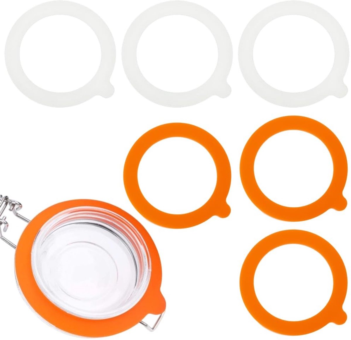 Cosensi - Dailygoods - 14 Stuks Rubberen Afdichtingen voor Inmaakpotten