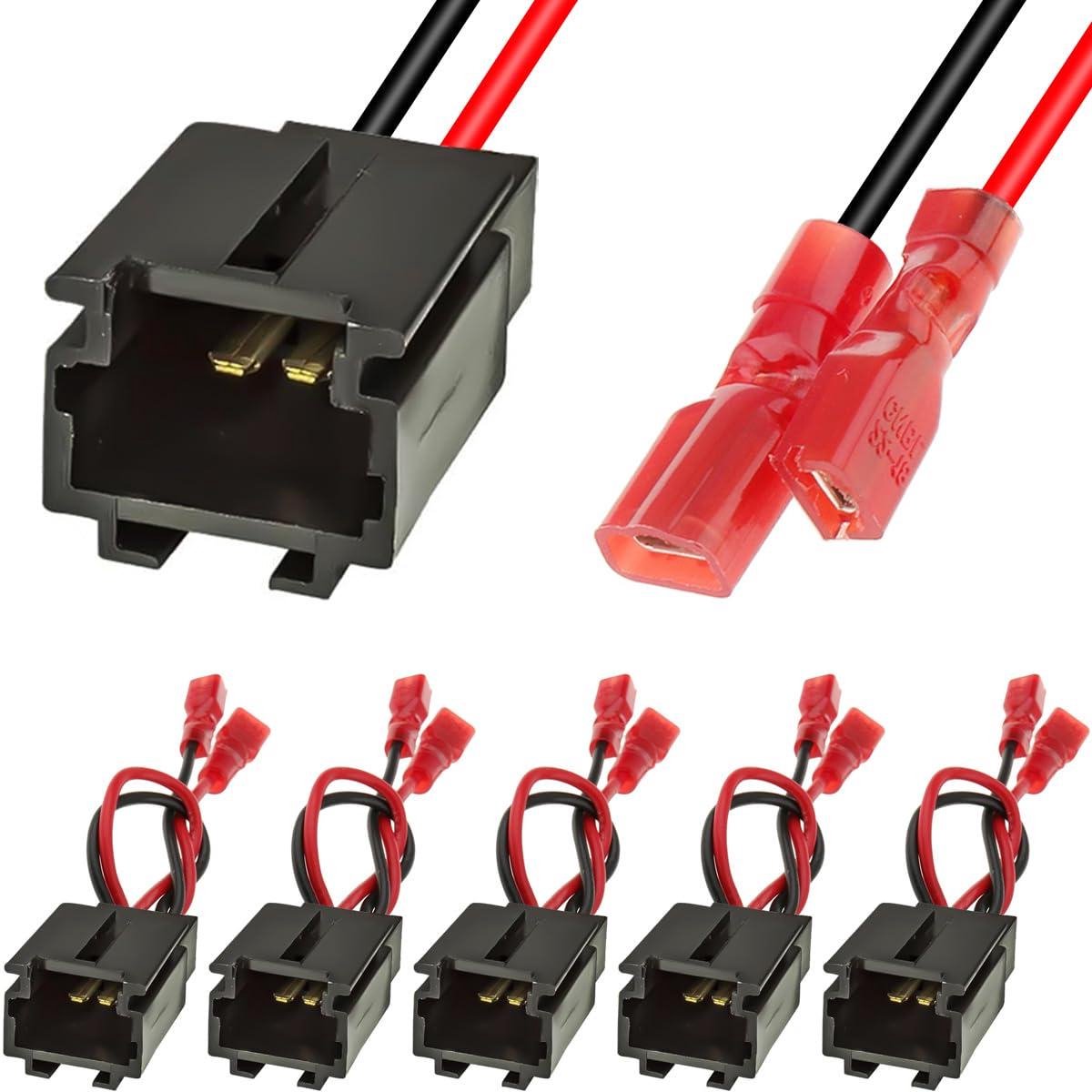 Luidspreker Adapter - Kabel Set - Auto Audio Upgrade - Plug and Play - 6 Stuks - Zwart