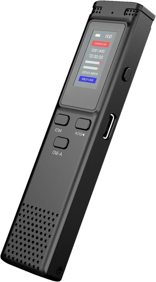Opnamepen - Stemrecorder - Spraak opnemen - Ruisonderdrukking - 32GB - Zwart