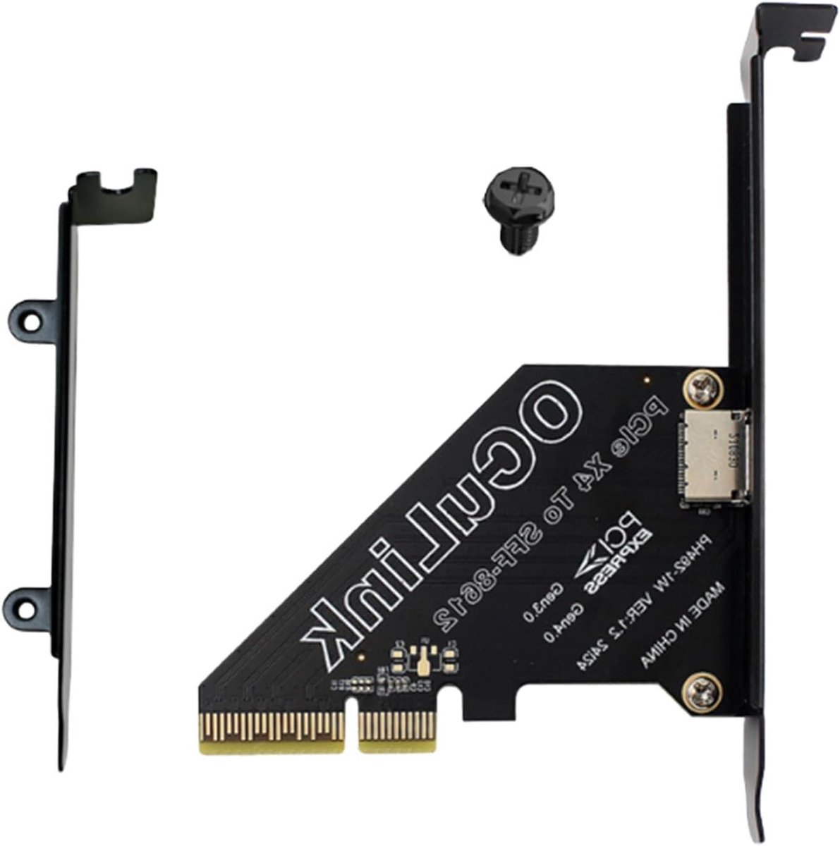 Laptop PCIe Kaart - Uitbreidingsbord Opslag - Snelle Data Transmissie - PCIe 4.0 Interface - 120x80mm - Zwart