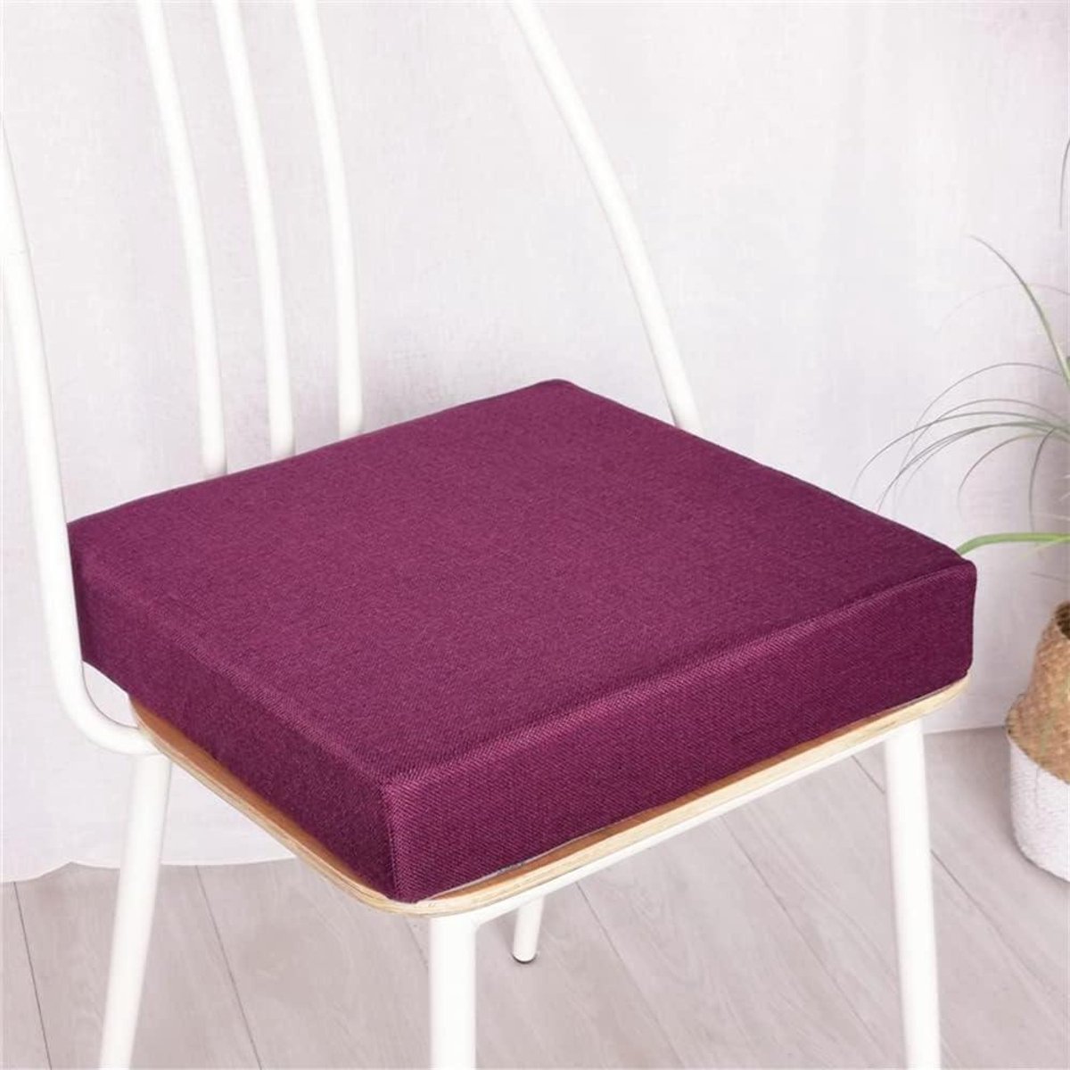 Stoelkussen Traagschuim - Zitkussen Comfort - Lang Zitten - Antislip Onderkant - 50x50x5 c