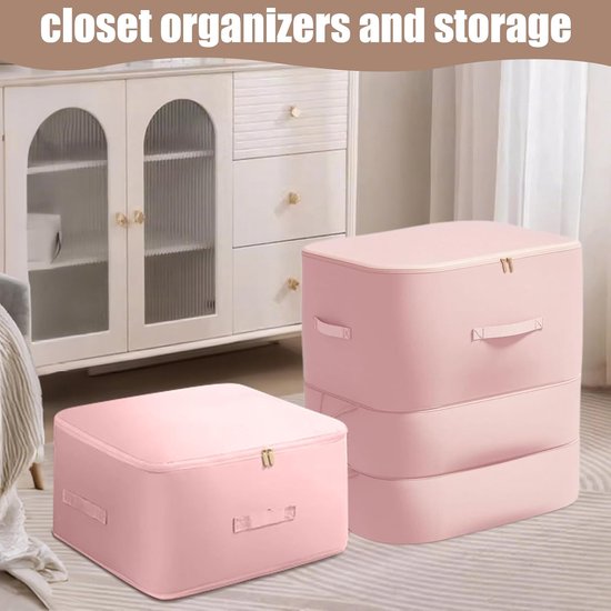 Dekbed Opbergzak - Opbergsysteem Kleding - Ruimte Besparen - Zelfcompressie Technologie - 19x25x10 cm - Roze — afbeelding 3
