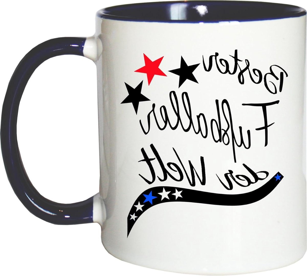 Cup Cup Best Soccer Player in World.Coffee Coffee Cup Lovingly Printed Profession Job Work White-Blue