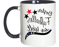 Cup Cup Best Soccer Player in World.Coffee Coffee Cup Lovingly Printed Profession Job Work White-Blue