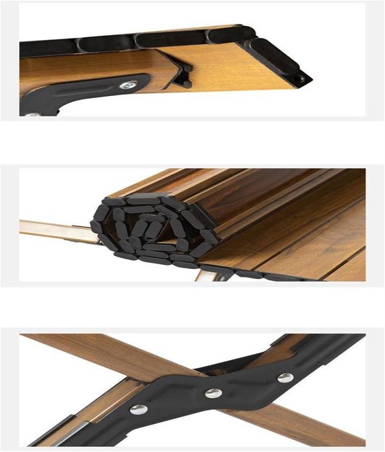 Opvouwbare campingtafel - Picknicktafel reistafel - Buitenactiviteiten organiseren - Lichtgewicht koolstofstaal - 90cm breed - Zwart — afbeelding 5