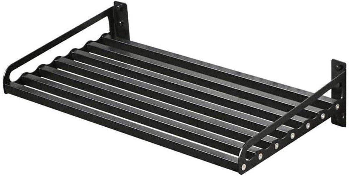 Magnetron Plank - Muurrek Keuken - Ruimte Besparen - Roestvrij Staal - 35x60cm - Zwart