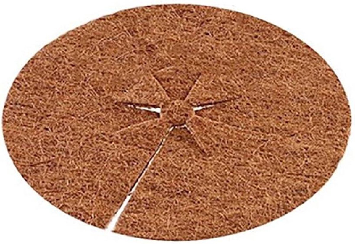 Meststof Bodembedekker - Plantenmat Kokos - Bodem Beschermen - Ademend Materiaal - 40cm Diameter - Bruin