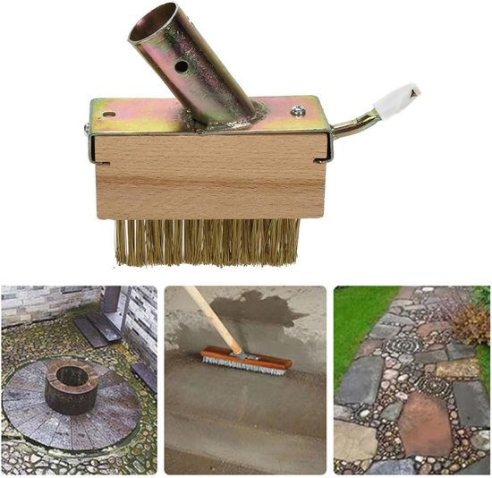 Dailygoods - 5-delige onkruidborstel met borstelharen en metalen schraper voor het reinigen van onkruid in de tuin, voor smalle voegen op bestrating van Dailygoods — afbeelding 3