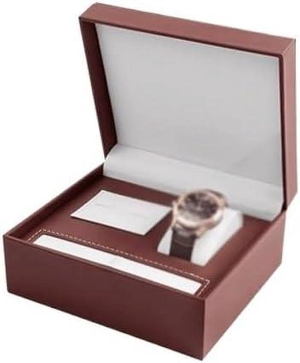 Horloge Display Box - Sieraden Opberger - Collectie Presenteren - Beschermt Tegen Krassen - 1 kg - Houtnerf