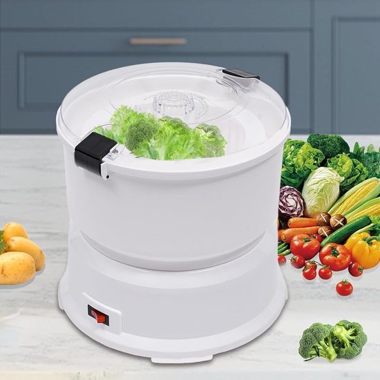 Automatische Aardappelschilmachine - Elektrische Dunschiller - Snel Groenten Schillen - 2-in-1 Functie - 1kg Capaciteit - Wit — afbeelding 2