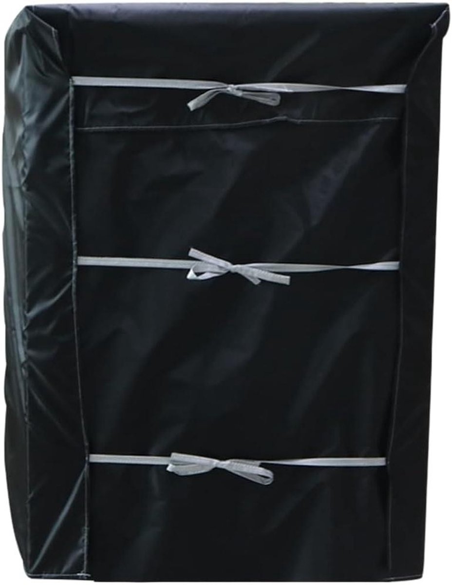 Wasmachinehoes Apparaatbeschermer Buiten Opslag Waterdicht Oxford Materiaal 85x60x50 cm Zwart