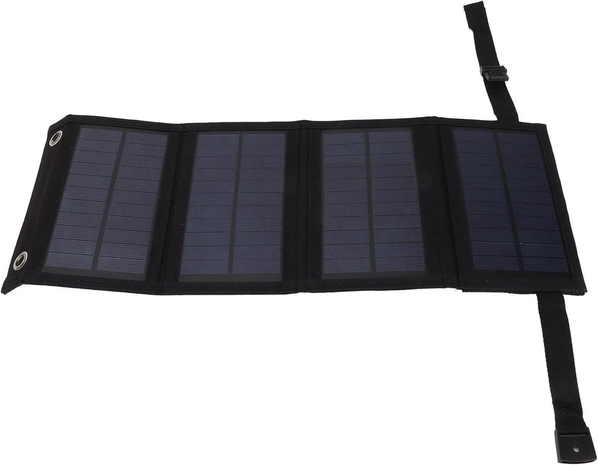 Zonnepaneel Oplader - Draagbare Energie - Buiten Opladen - Compact Opvouwbaar - 20W Vermogen - Zwart