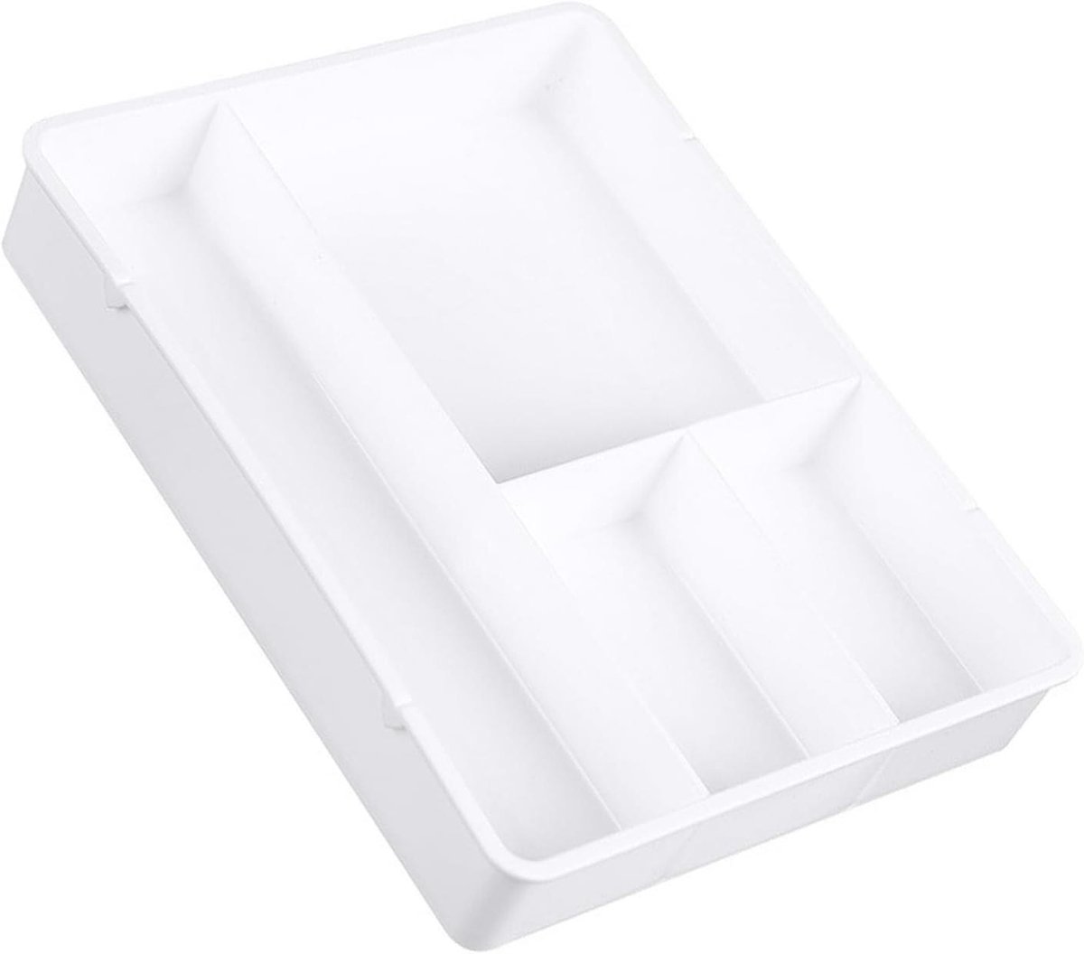 Bureau Organizer - Lade Verdeler - Spullen Sorteren - Meerdere Compartimenten - 20x15x3 cm - Wit