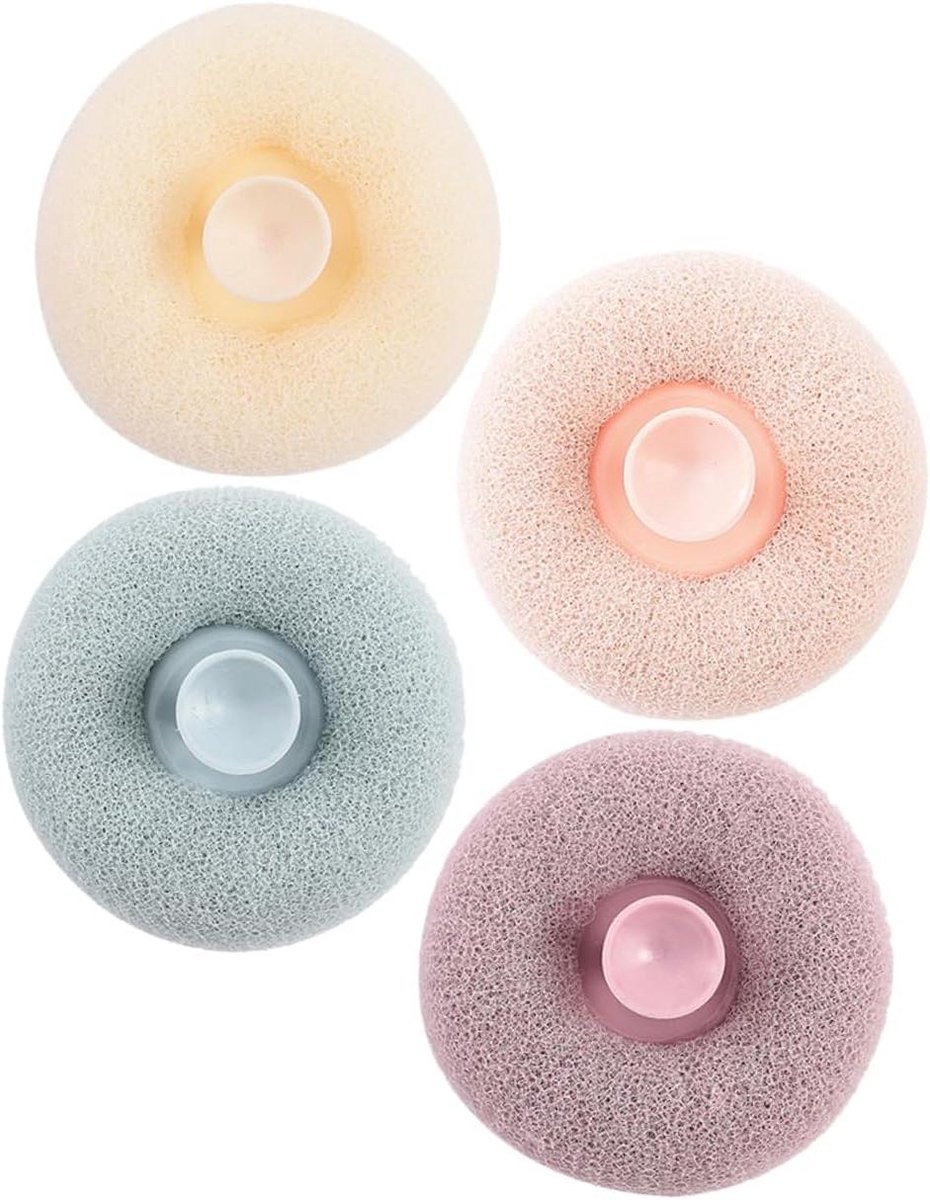 Bad scrubbers - Douche spons - Huid reinigen - Diep exfoliërend - 4 stuks - Diverse kleuren