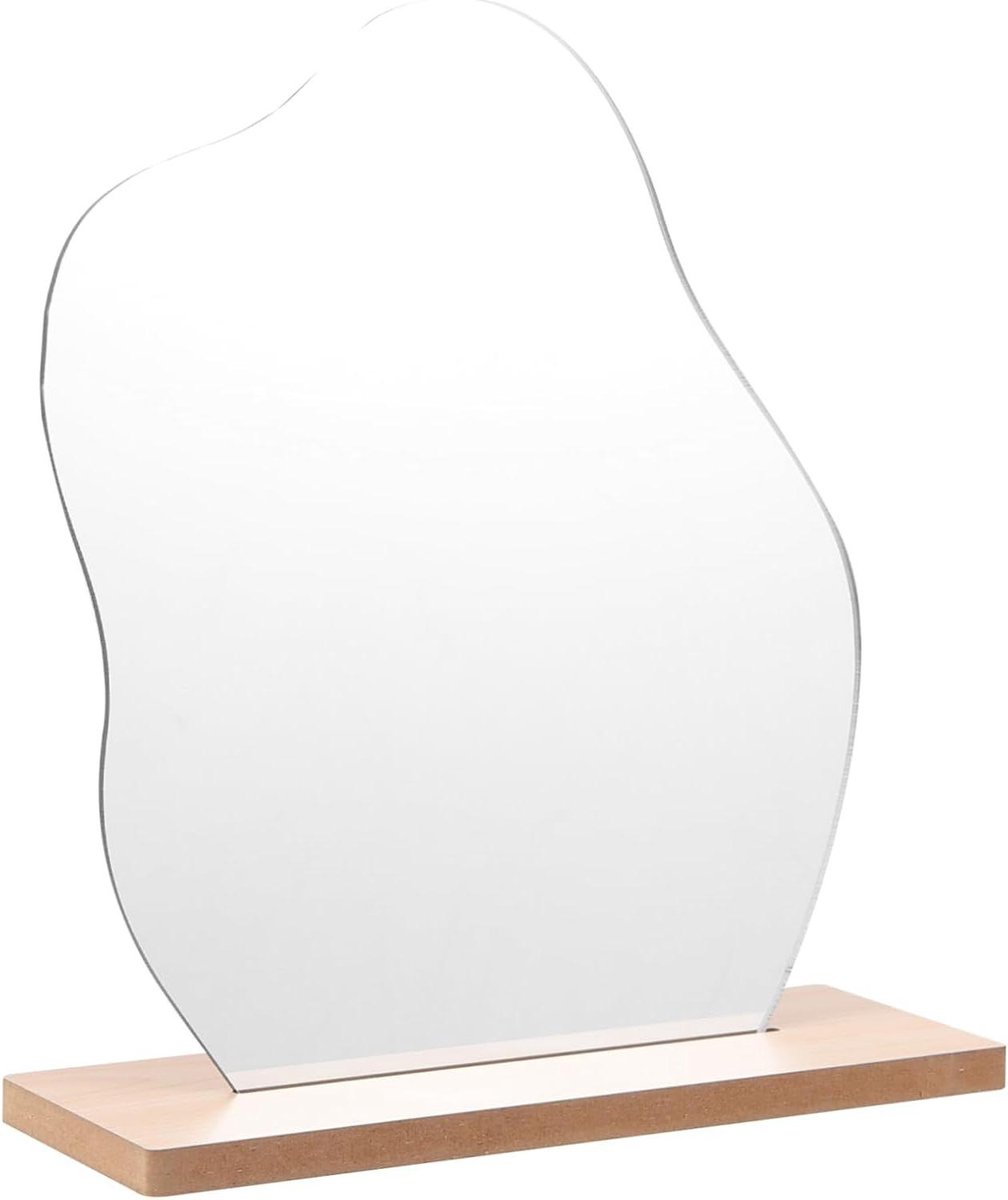 Make-up spiegel - Bureau spiegel - Make-up aanbrengen - Uniek design - 24x19.5cm - Transparant