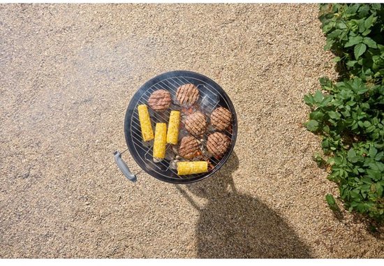 Weber Original Kettle - Ø 47 cm Grillrooster - Houtskoolbarbecue - Zwart - Asopvangschaal - 2 Duurzame, weerbestendige wielen - One-Touch Reinigingssysteem - Dekselthermometer - 2 Gereedschapshaken - Kras- en roestbestendig