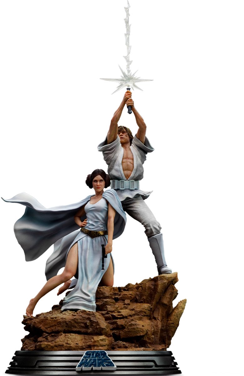 Iron Studios Star Wars Deluxe Art Scale Statue 1/10 Luke and Leia 41 cm Beeld