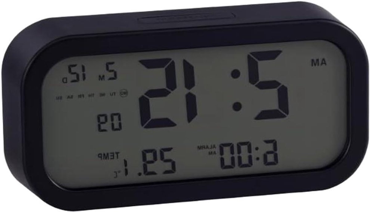 Led Wekker - Digitale Klok - Wakker Worden - Groot Display - 16 x 9 x 4 cm - Zwart
