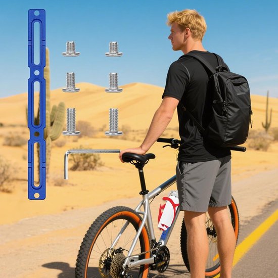 Bidon Houder Adapter - Flesmontage Positiezetter - Fietsmontage Beugel - Snelle Bevestiging - 16 x 6 x 1 cm — afbeelding 2