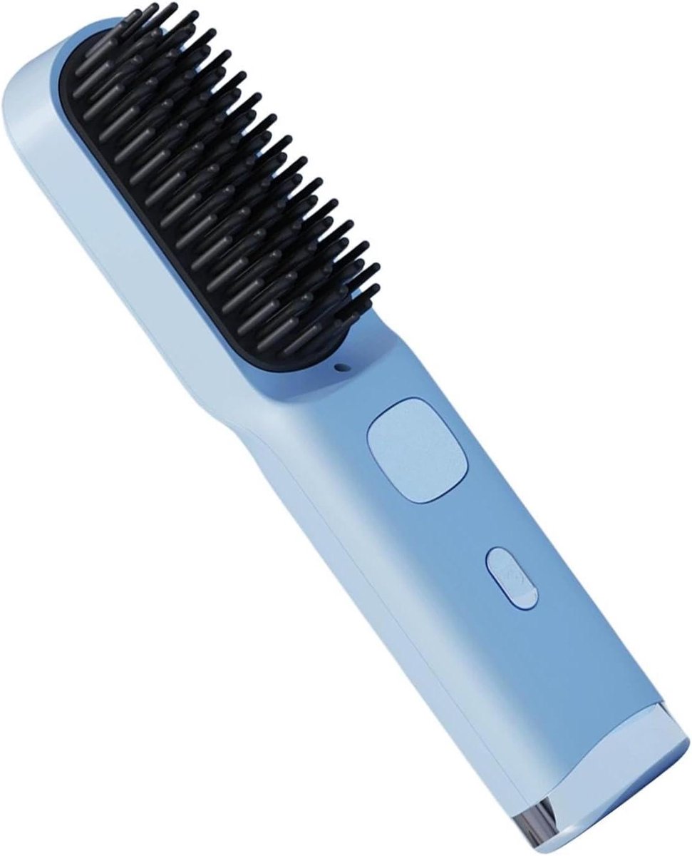 Stijltang Borstel - Haar Styler - Dagelijks Gebruik - Draadloos Oplaadbaar - 20.5x4.5x3cm - Zwart