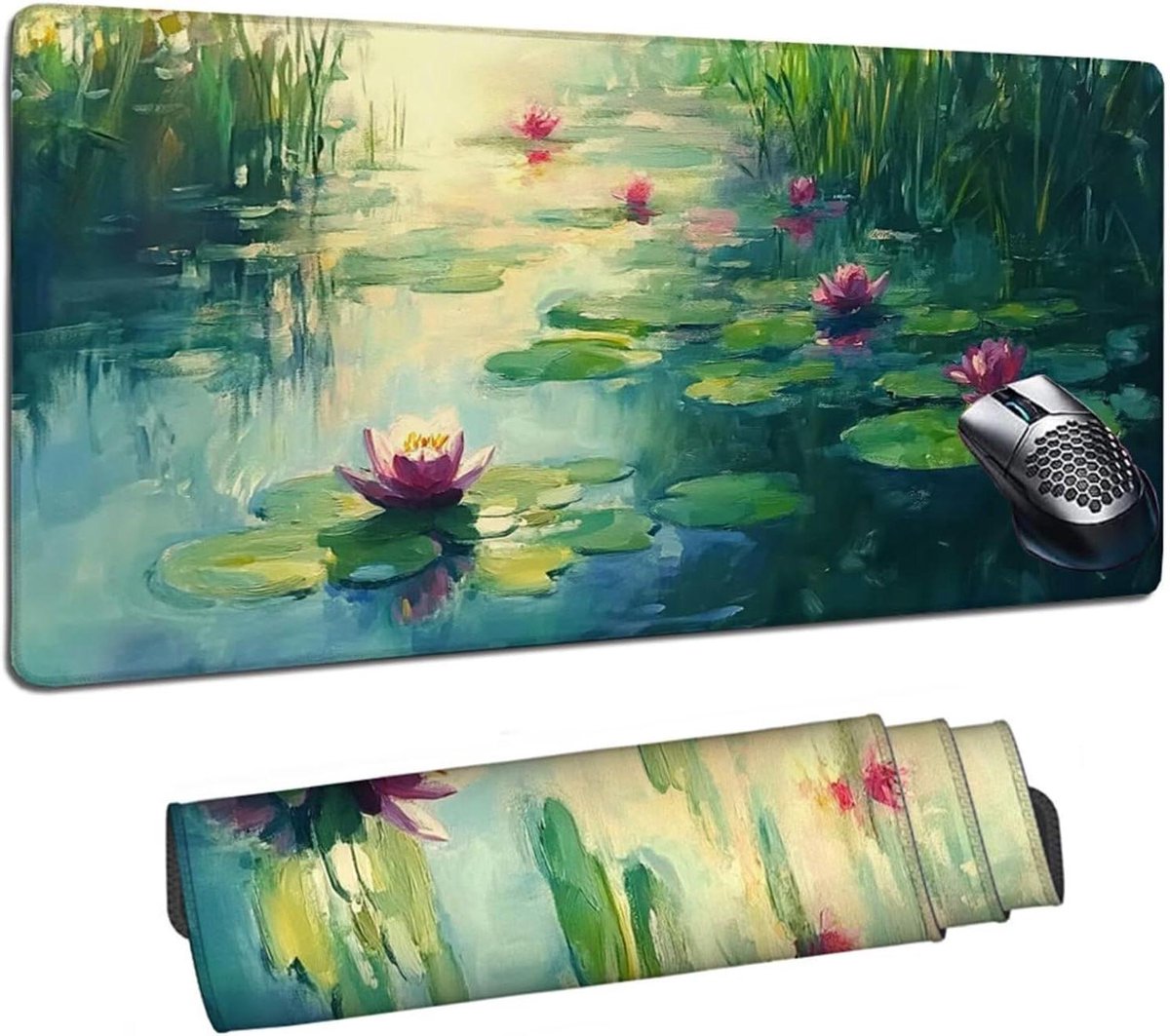Grote muismat - Bureaumat antislip - Gaming en werk - Waterdicht ontwerp - 520 x 250 mm - Groen