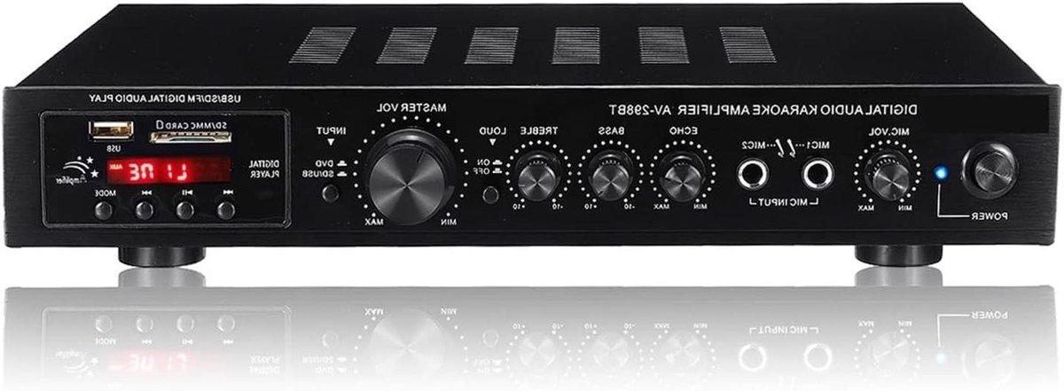 Audioversterker - Digitale Receiver - Muziek Afspelen - 5.0 Surround Sound - 2000W Max - Zwart