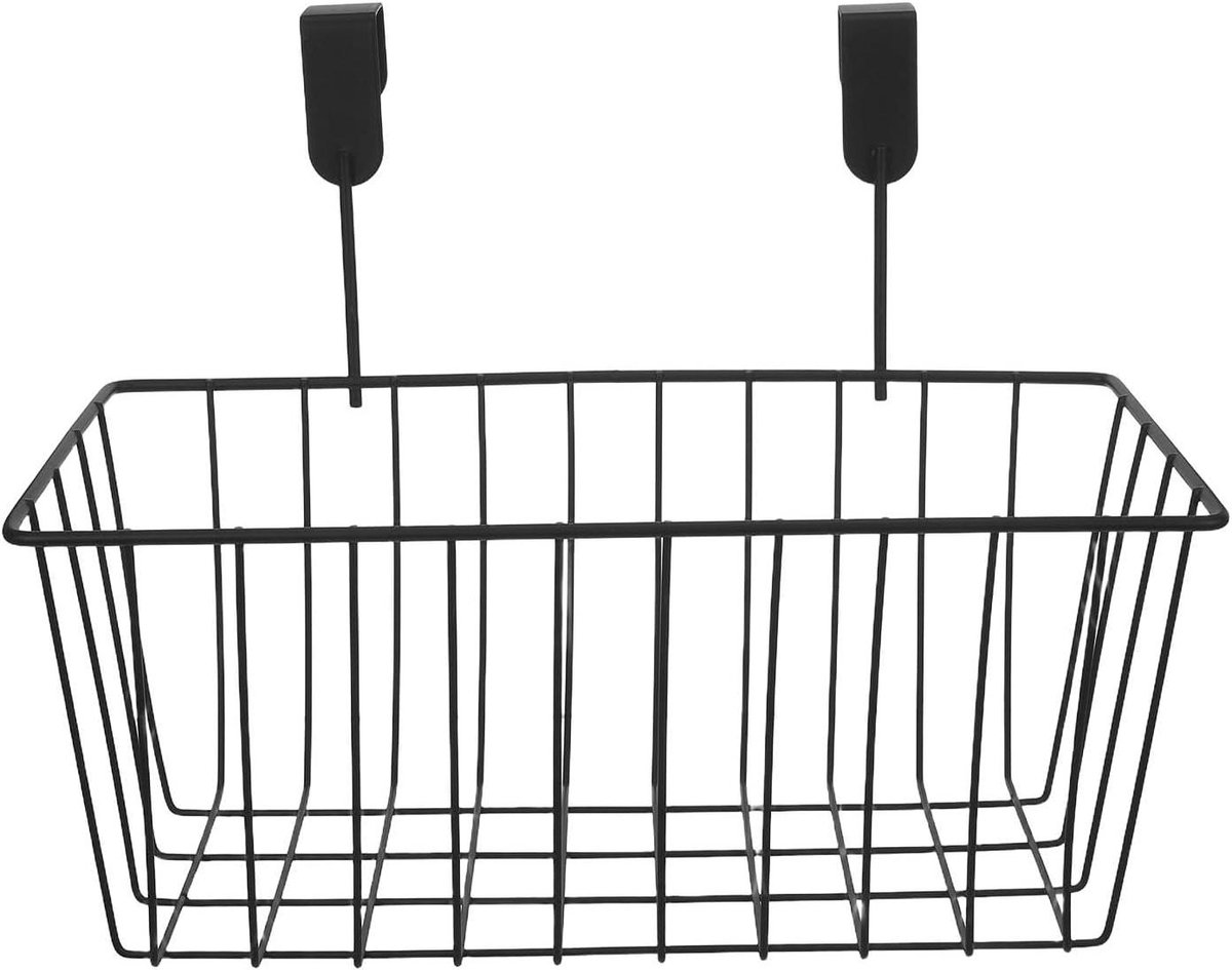 Hooirek Konijn - Voerbak Dier - Kooi Voeding - Anti-knagen Metaal - 28 x 21.5 x 15 cm - Zwart