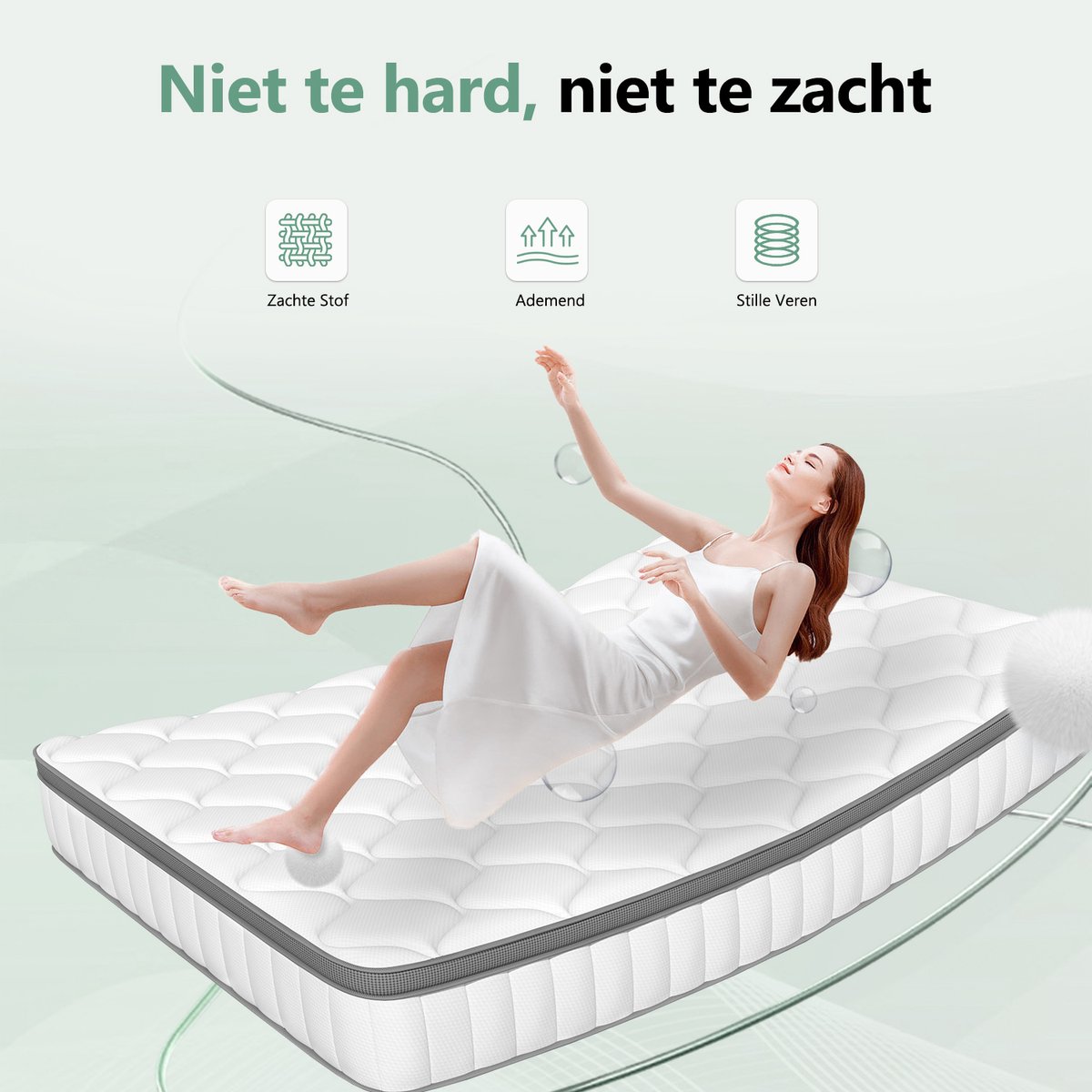 Saikefy Matras 140x190 cm - Pocketvering Matras thumbnail 6