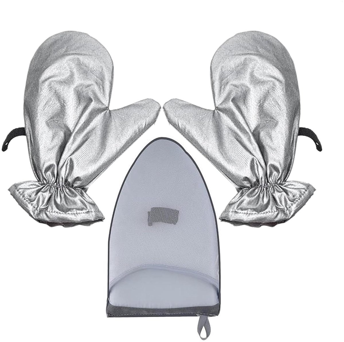 Stoom Handschoenen - Stoombescherming - Kleding Stomen - Hittebestendig - 29x23x1 cm - Grijs