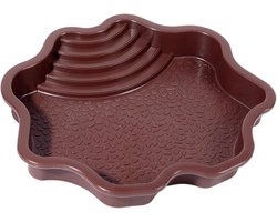 Reptielenbad Met Ladder - Schildpad Badkuip - Hydrateren En Baden - Ingebouwde Voederschaal - 29 x 27 x 45 cm