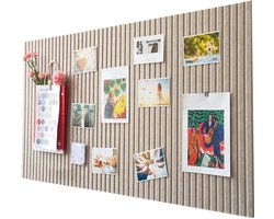 Groot formaat vilten prikbord - Verticaal gestreept zelfklevend mededelingenbord voor kantoor en woning - 60x120 cm modern decoratief achtergrondpaneel van vilt - Fotowand, displaybord en wanddecoratie - Eenvoudig aan te brengen